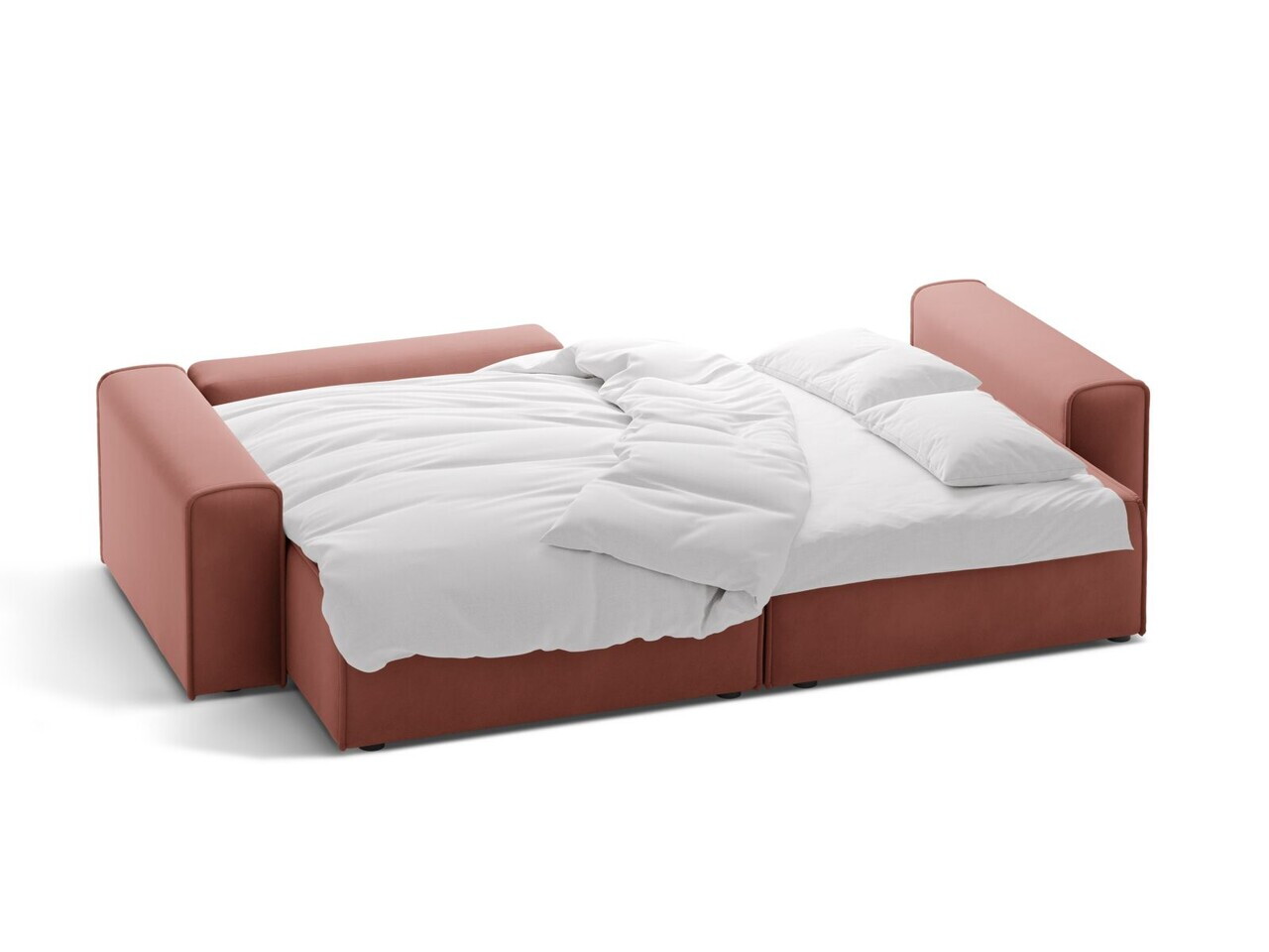 Coltar extensibil stanga 3 locuri, Victor, Micadoni Home, 246x148x83 cm, catifea, roz — imaginea 8