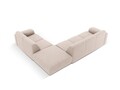 Coltar dreapta 6 locuri, Molino-140, Micadoni Home, 315x250x72 cm, tesatura chenille din poliester, bej