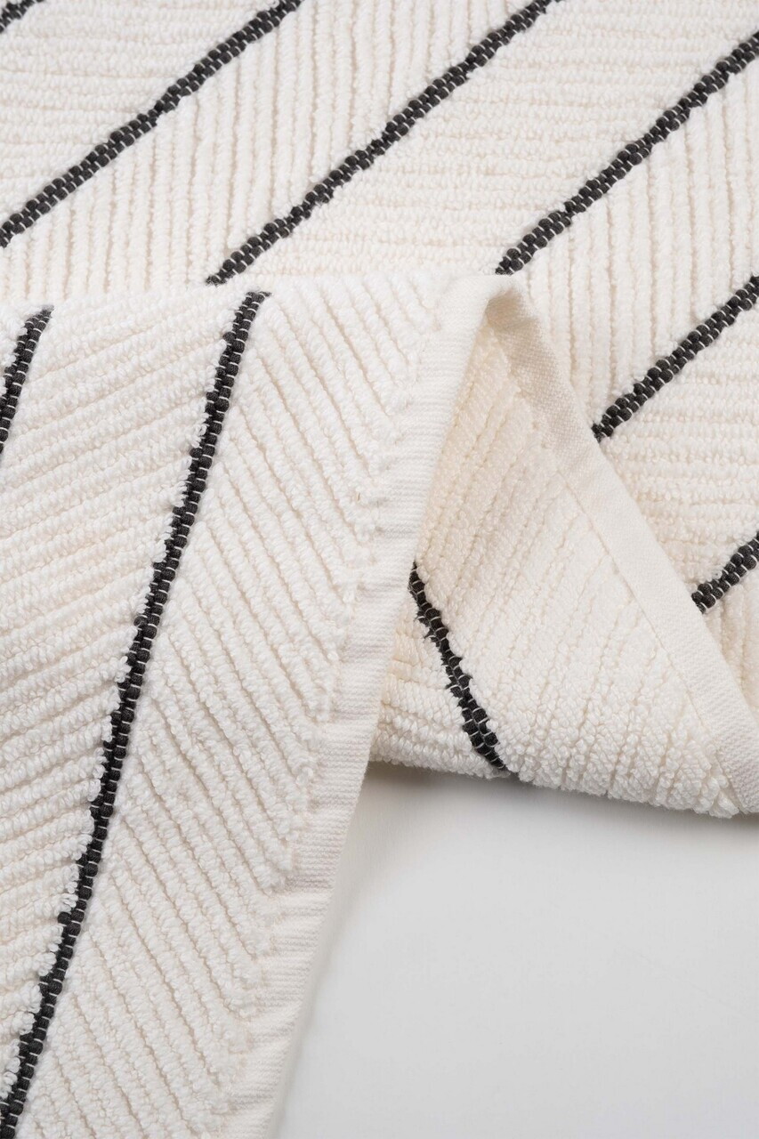 Covoras de baie, L'essentiel Maison, Odisha, AMESTEC DE BUMBAC ȘI TENCEL, Crem — imaginea 3