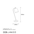 Lampa de masa, Fulgor, 942FLG1823, Metal, Negru