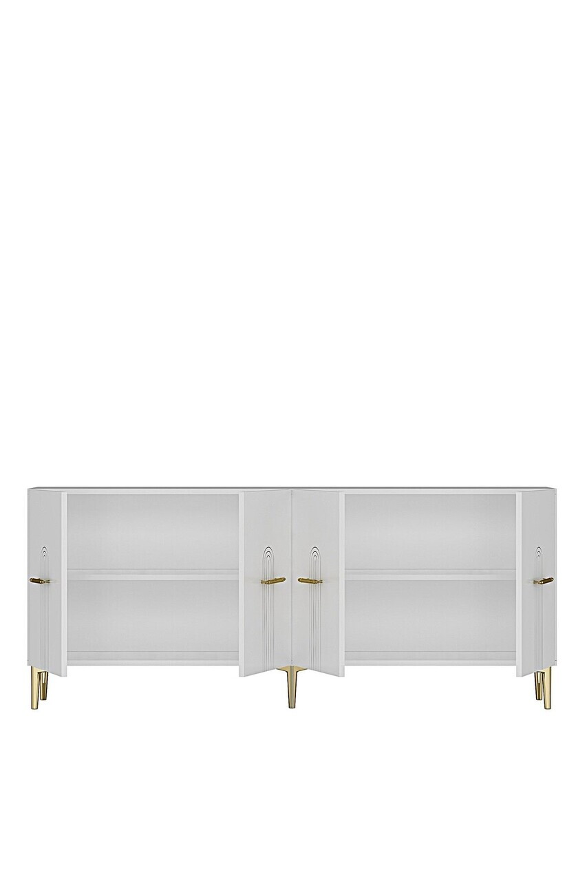 Consola, Hanah Home, Ida 180, 180x75x32 cm, Alb/Auriu — imaginea 6