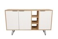 Consola, Decortie, Clara, 142 x 83 x 35.6 cm, pal melaminat, stejar/alb