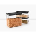 Set 3 recipiente depozitare, Brabantia, Tasty+, 2x1.5 L, 1x3.5 L, plastic, gri inchis