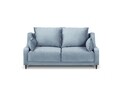 Canapea, Freesia, Mazzini Sofas, 2 locuri, 150x94x90 cm, catifea, albastru deschis