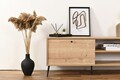 Comoda TV, Wolina, Calvin, 55x140x41 cm, Corp: PAL 100% MELAMINAT, Stejar