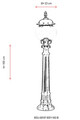 Lampadar de exterior, Avonni, 685AVN1252, Plastic ABS, Negru