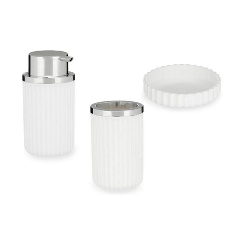 Set de baie 3 piese Ava, Berilo, plastic, alb Berilo