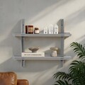 Raft de perete, Hanah Home, Vlnt126Gr, 70x60 cm, Gri