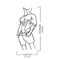 Decoratiune de perete, Cool Man 1, metal, 32 x 69 cm, negru