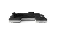Coltar extensibil stanga 6 locuri ELTAP, Rod-19, Rodrigo, 345x202x90 cm, lemn/poliester, negru/alb
