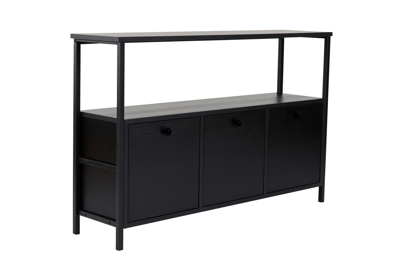 Consola, Hanah Home, Solace, PAL, Negru lemn / Negru - imagine 7