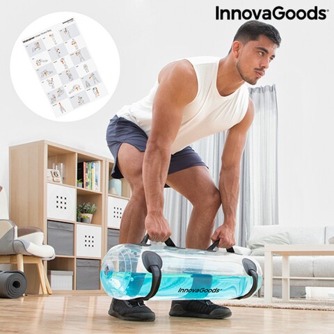 Sac de fitness cu apa pentru antrenamente cu ghid de exercitii Watrainer InnovaGoods, 25 L