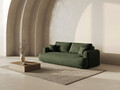 Canapea extensibila 3 locuri, Ella-120, Micadoni Home, 253x108x94 cm, catifea, verde
