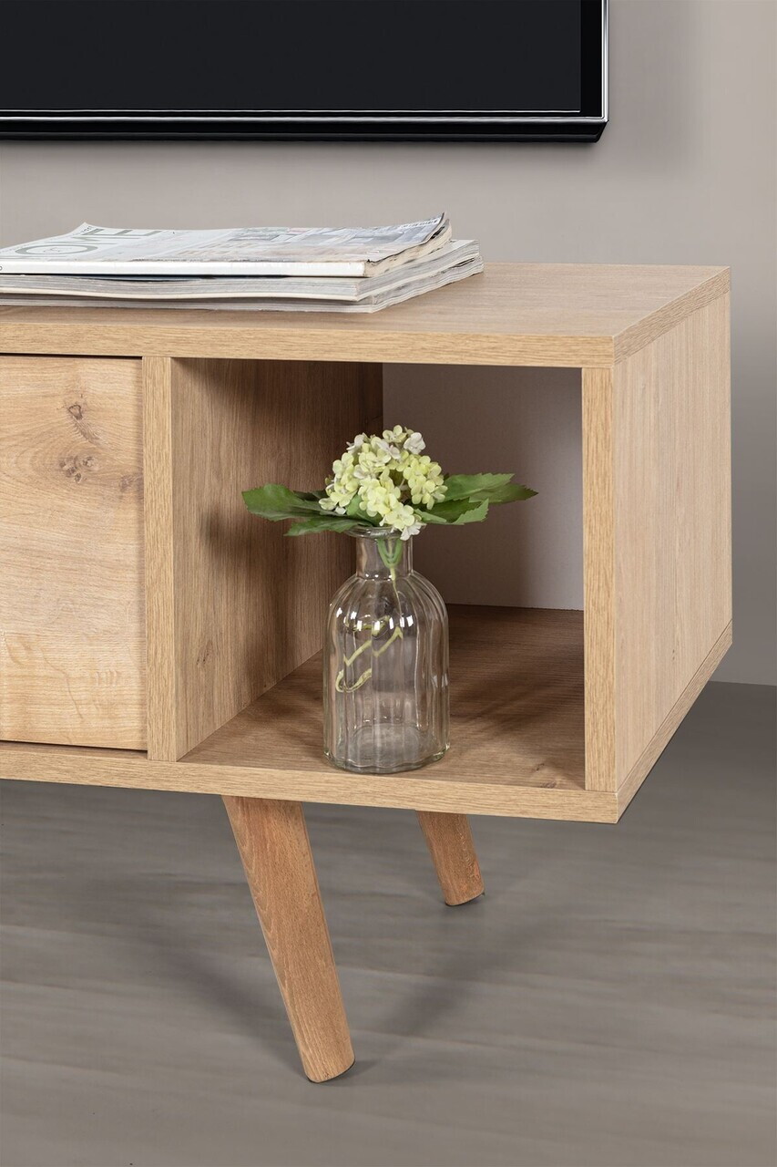 Comoda TV, Hanah Home, Mesir 3327, 130x47x35 cm, PAL, Maro — imaginea 5