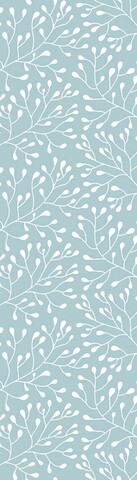 Traversa de masa RNNR-002, Kitchen Love, 40x140 cm, poliester, albastru