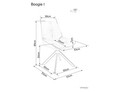Scaun rotativ Boogie I Velvet, Signal, 53x45x89 cm, catifea/otel, gri/negru