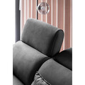 Coltar extensibil dreapta 4 locuri ELTAP, RT-06SAV, Noble, 255x201x100 cm, lemn/poliester, gri inchis