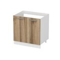 Dulap pentru bucatarie, Hanah Home, Minar, 80x87x58 cm, Alb / Dore