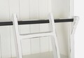 Biblioteca cu scara Jefferson, Bizzotto, 143.5x40.6x233.7 cm, lemn de mango/MDF, alb