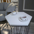 Masuta, Comforty, Cetrus Wood, 40x62x35 cm, Alb/Negru