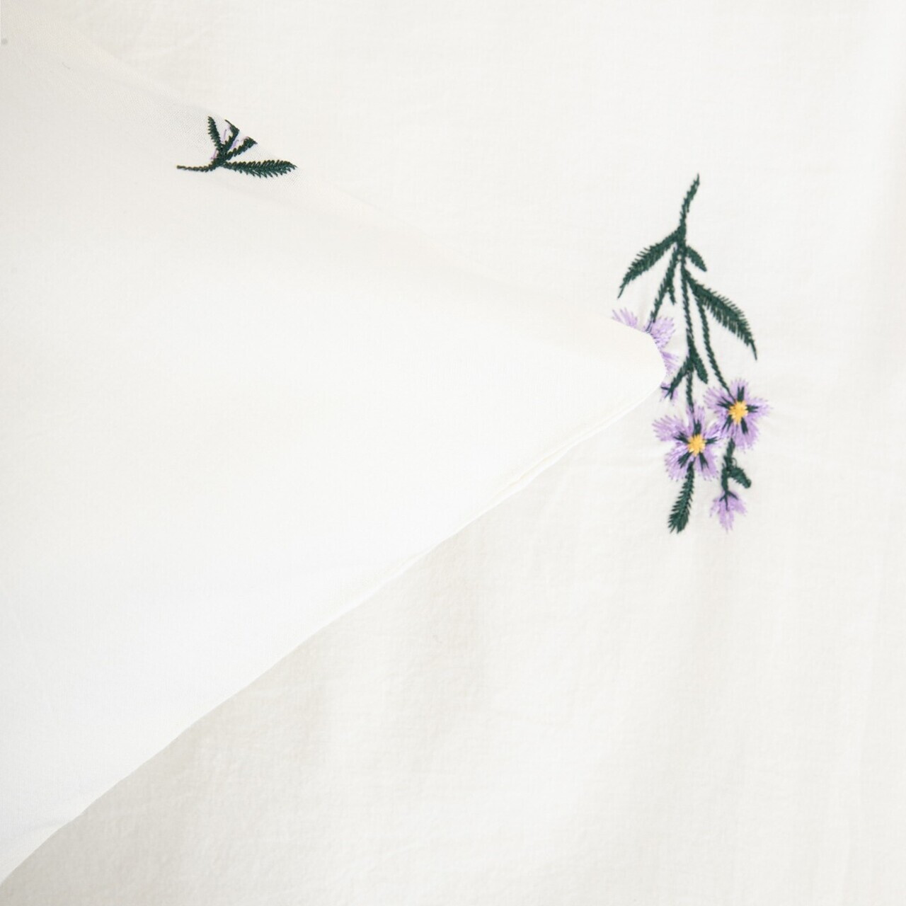 Lenjerie de pat dubla Floral Dream, Homla, 160x200 cm, 3 piese, bumbac, alb - view 4