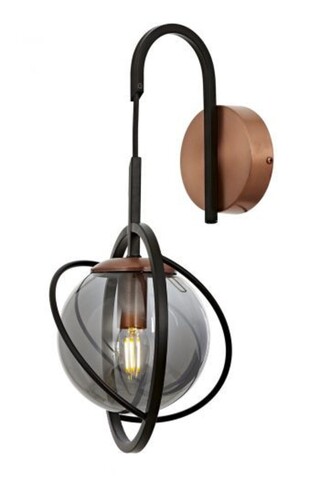 Aplica de perete, AP-1850-1BSY, Avonni, 22 x 24 x 42 cm, 1 x E14, 40W, negru/cupru Avonni