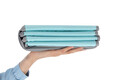 Piscina cu bile, Wellgro, 150 bile, Ø80 x 26 cm, poliester, menta