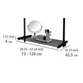 Raft extensibil pentru suport Wenko, Herkules, 73-120 cm, inox/plastic, negru