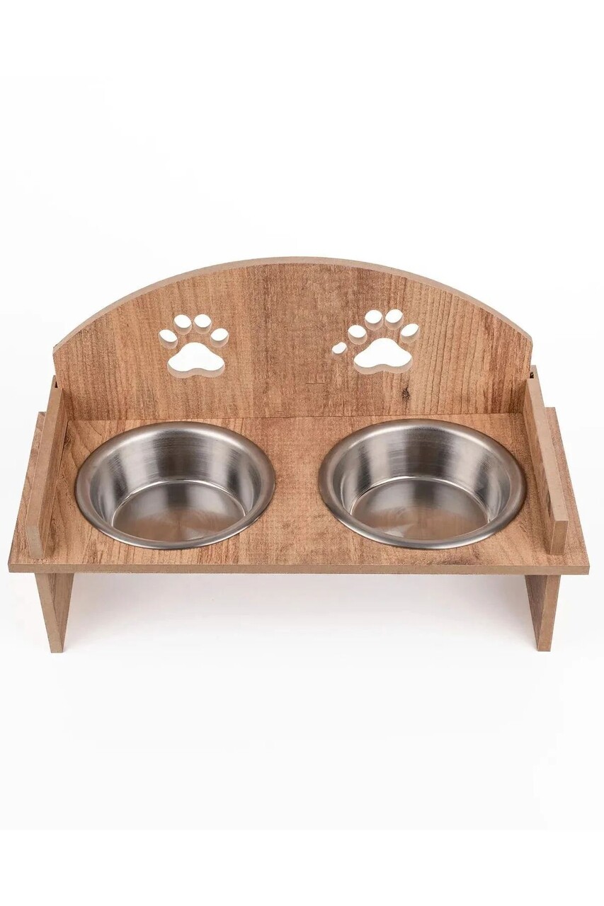 Bol pentru hrana animale de companie, Paws &amp; Whiskers, Apvm12, MDF , Multicolor - imagine 2