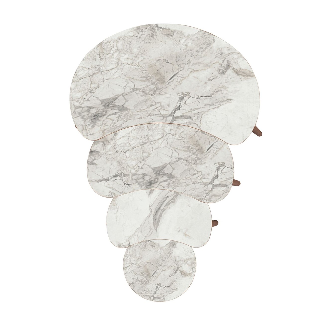 Set masute Nesting 4 piese, Hanah Home, Moon, Alb - imagine 7