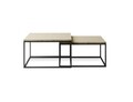 Masuta de cafea ELTAP, Clar, 75x75x42 cm/65x65x36 cm, metal/PAL, natural/negru