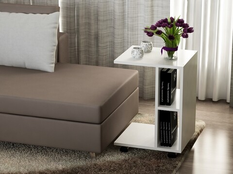 Masuta pentru living general, furny home, 45x35x65 cm, alb