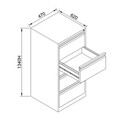 Dulap de dosare, Shelvoria, Js1022S, 47x133x62 cm, Otel, Negru