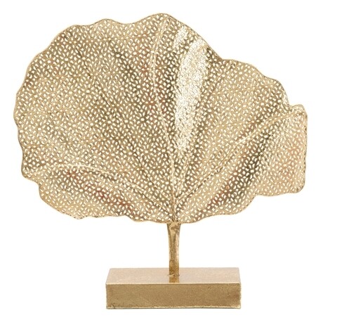 Decoratiune Leaf, Mauro Ferretti, 55x10x56 cm, fier, auriu Accesorii decorative
