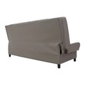 Canapea extensibila 3 locuri Tiko, Pakoworld, 200x85x90 cm, textil, gri