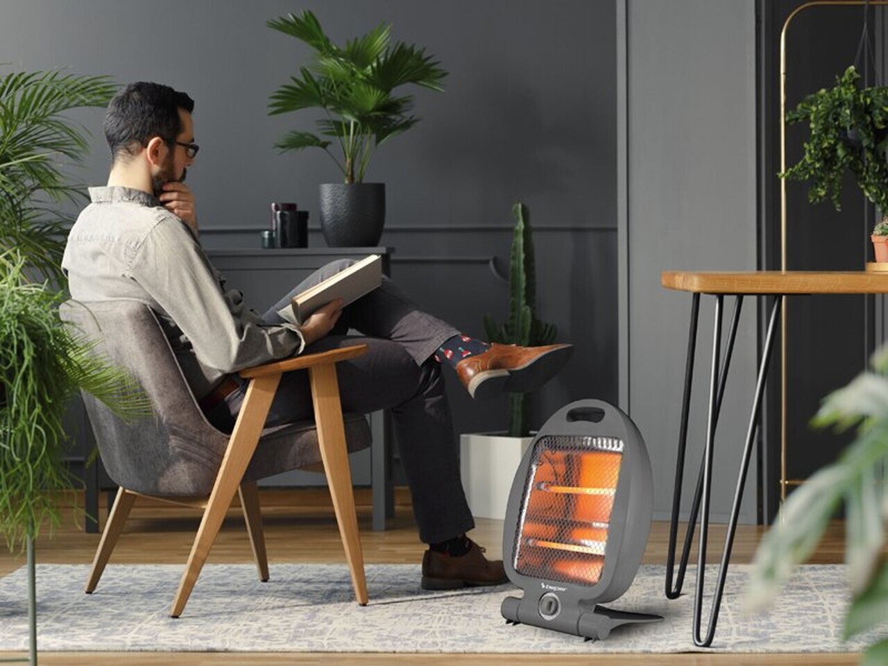 Aeroterma Beper, 25x15.5x35.5 cm, 800W, ABS, gri — imaginea 2