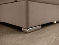 Coltar extensibil stanga 3 locuri ELTAP, LT-20NU, Siber, 270x186x93 cm, lemn/poliester, maro deschis