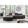 Coltar extensibil stanga 3 locuri ELTAP, LT-04LO, Grayson, 278x205x92 cm, lemn/poliester, gri