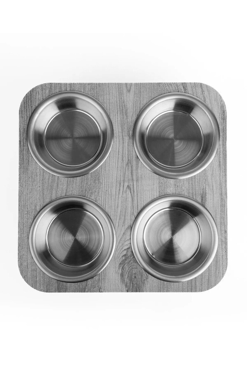 Bol pentru hrana animale de companie, Paws &amp; Whiskers, Apvm15, MDF , Multicolor - imagine 4