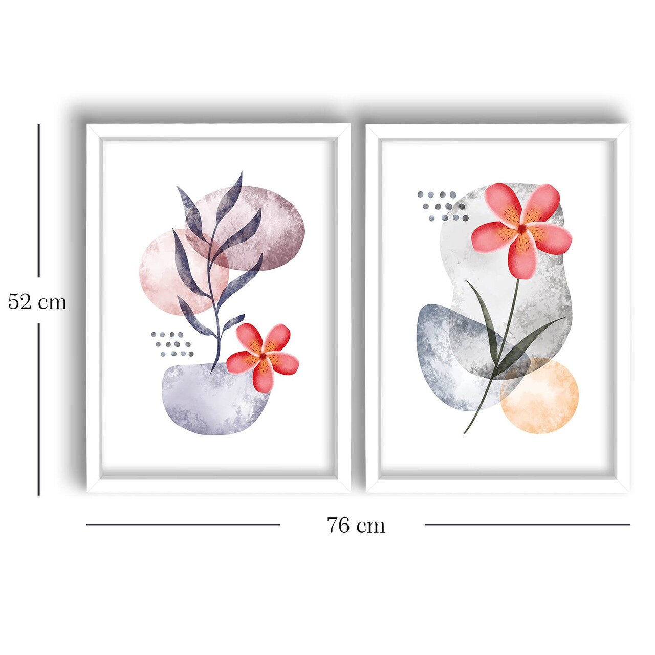 Set 2 tablouri decorative, 2p3752softct-009, Lemn, Multicolor - view 4