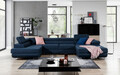 Coltar extensibil stanga 6 locuri ELTAP, Rod-66, Rodrigo, 345x202x90 cm, lemn/poliester, albastru inchis