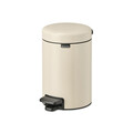 Cos de gunoi cu pedala, Brabantia, NewIcon, 3 L, 23.5x16.8x26.4 cm, otel, bej