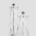 Set 2 rasnite pentru sare/piper Hallais, Homla, 6x16 cm / 6x20 cm, acril, transparent