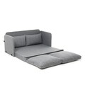 Canapea extensibilă cu 2 locuri, Futon, 859FTN2888, Metal , Gri deschis