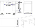 Birou, Retricy, Alma, 120x60x74.8 cm, PAL, Aur/Alb