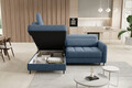 Coltar extensibil stanga 3 locuri ELTAP, LT-40RAQ, Barea, 208x160x100 cm, lemn/poliester, albastru