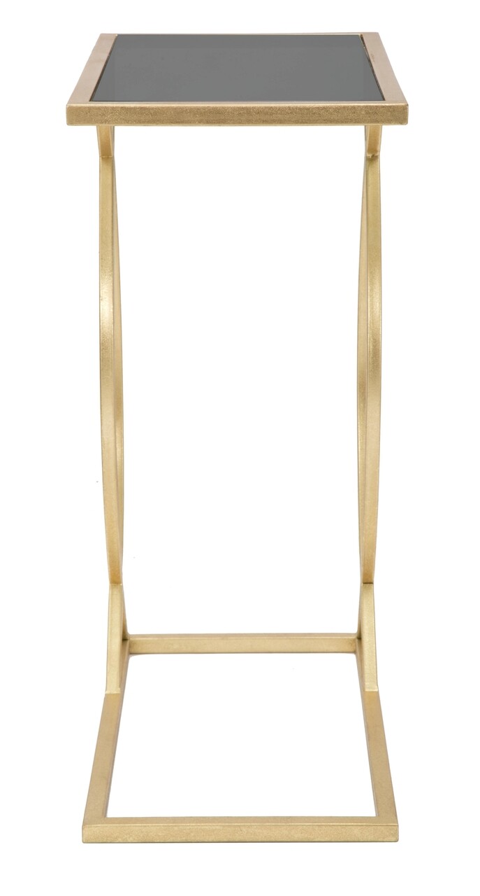 Masuta Glam, Mauro Ferretti, 45.5x25.5x60 cm, fier, negru/auriu