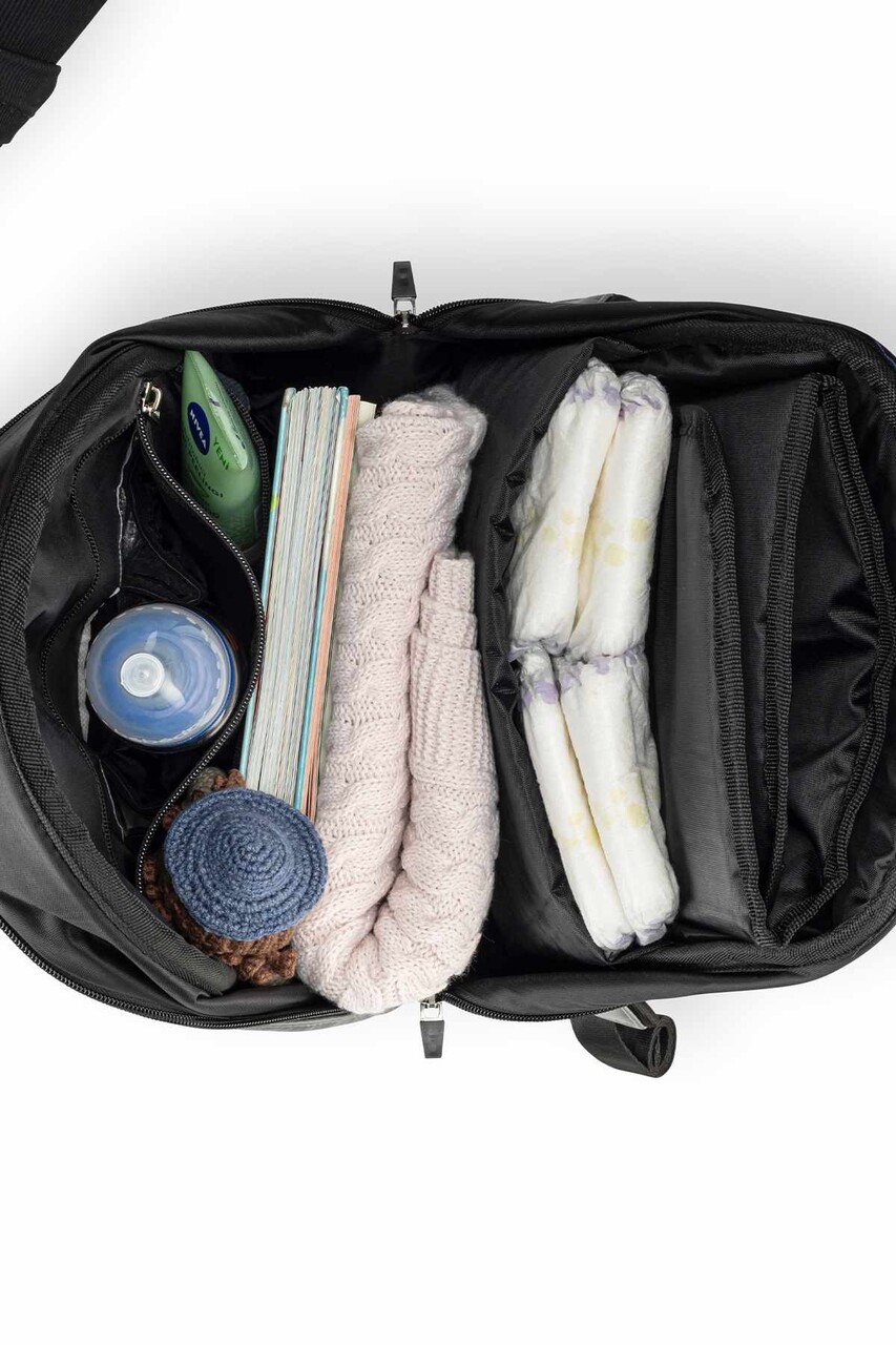 Ghiozdan multifunctional pentru mamici, Wallxpert, Novabag, Negru - imagine 9