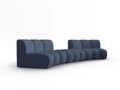 Canapea semirotunda 5 locuri, Lupine, Micadoni Home, BL, 367x118x70 cm, poliester chenille, albastru