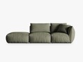 Canapea modulara 3 locuri cotiera stanga, Chris-259, Micadoni Home, 315x100x80 cm, tesatura structurata chenille, verde deschis